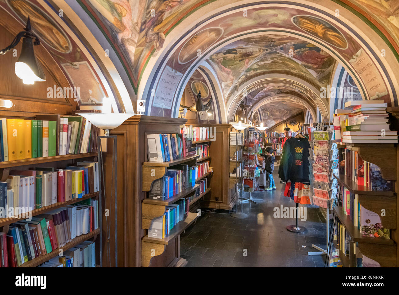 University Bookshop, Vilnius University, Vilnius, Lithuania Stock Photo