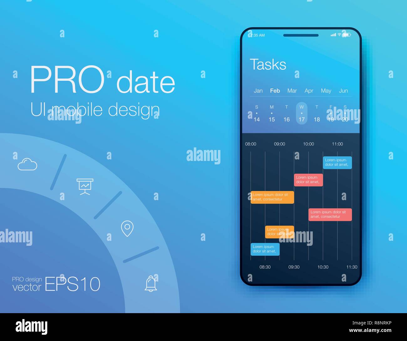 Mobile phone application for analytics. stock vector Stock Vector Image ...