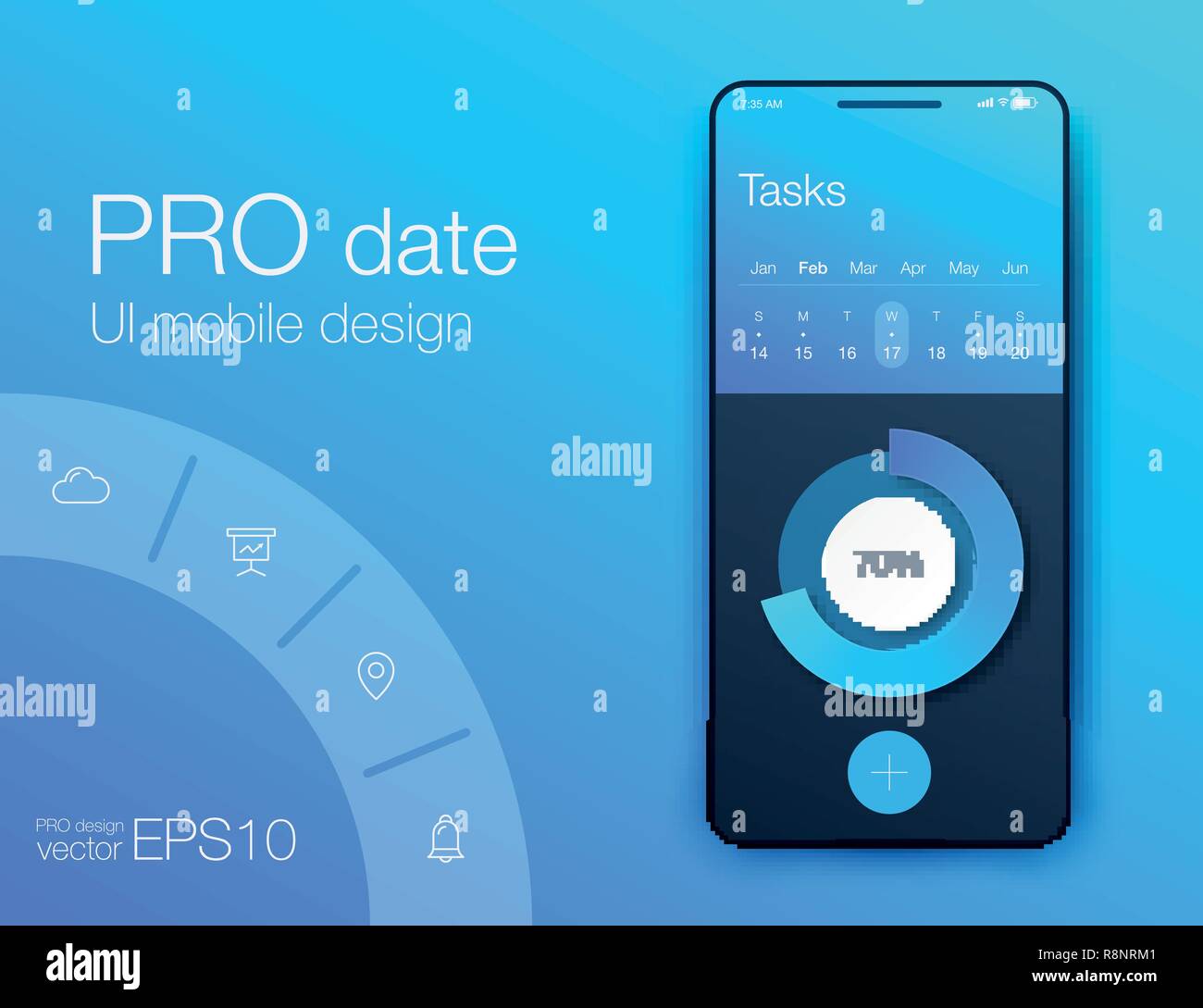 Mobile phone application for analytics. stock vector Stock Vector Image ...