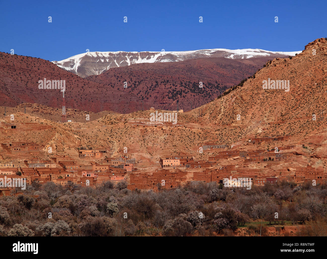 Morocco Marrakesh The High Atlas Mountain range Stock Photo