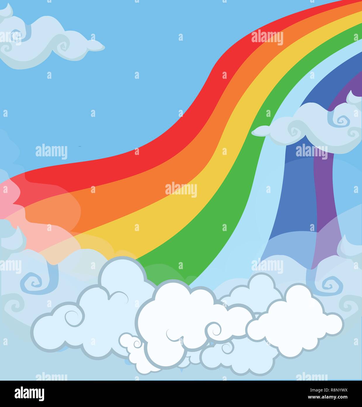 Cartoon vector bright colored baby illustration of fantasy magical landscape rainbow in cloudy sky. Abstract texture with clouds close up view and cop Stock Vector Image & Art - Alamy Cartoon vector bright colored baby illustration of fantasy magical landscape rainbow in cloudy sky. Abstract texture with clouds close up view and cop Stock Vector Image & Art - Alamy