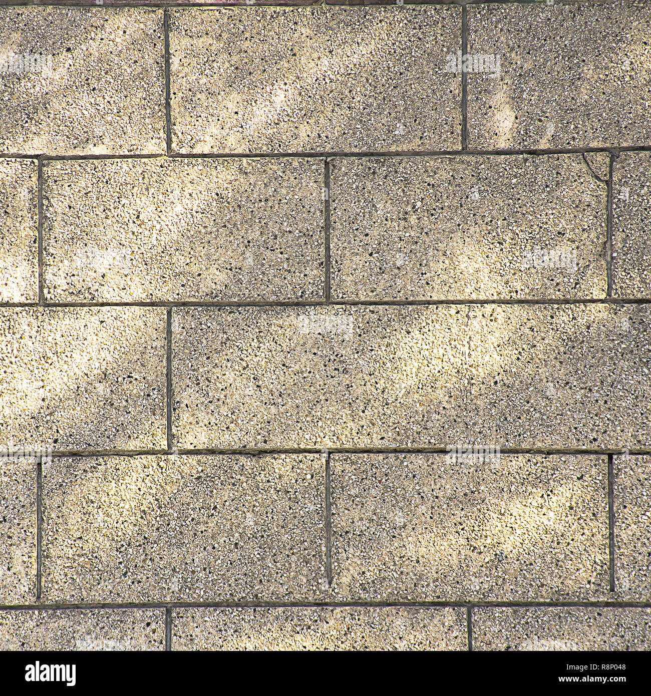 Cement wall with brick patterns Stock Photo