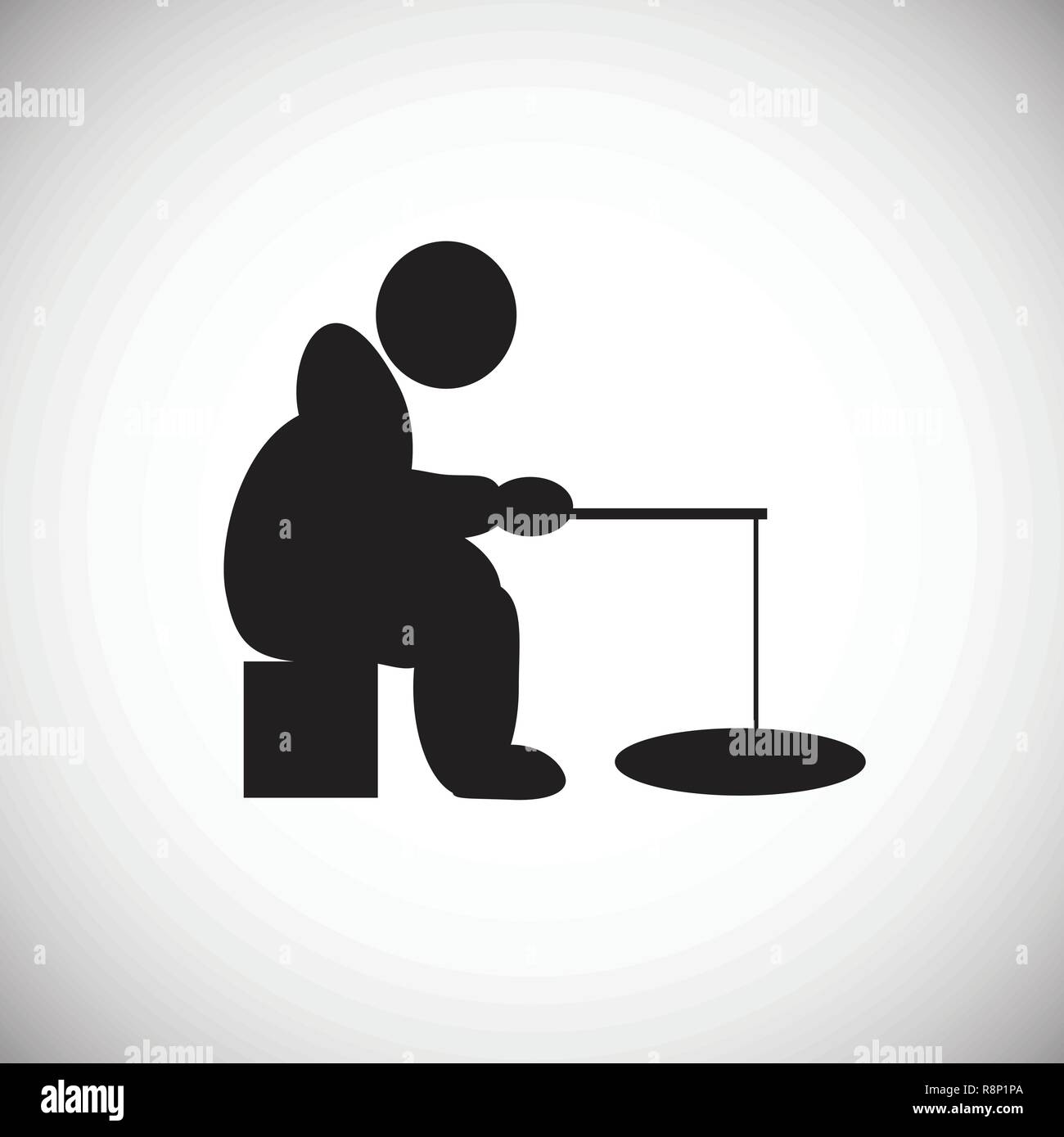 Fisherman icon on white background for graphic and web design, Modern ...