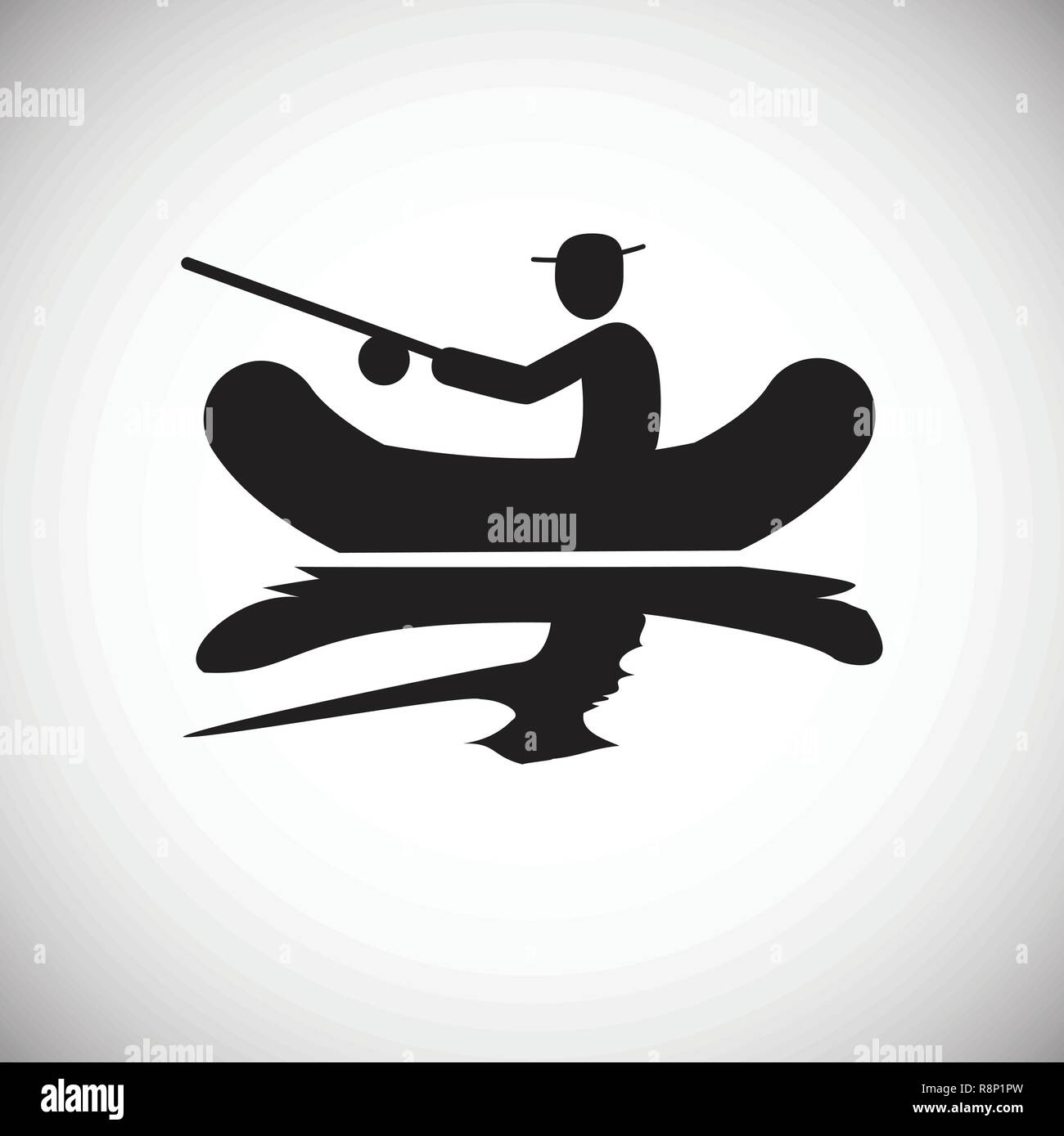 Fisherman icon on white background for graphic and web design, Modern ...