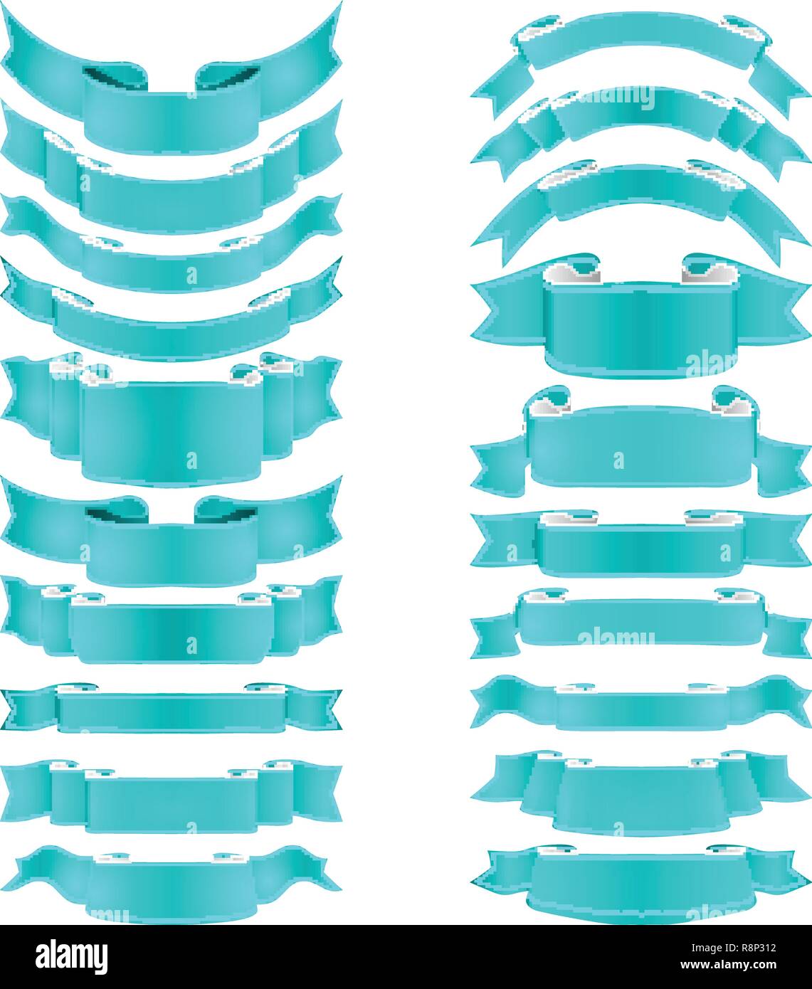 Empty blue ribbon vector hi-res stock photography and images - Alamy