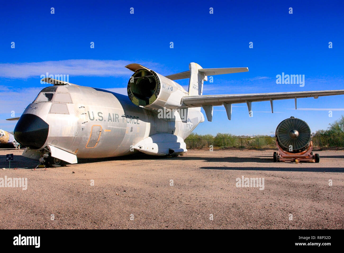 A Boeing YC-14 STOL U.S. Air Force transport plane from 1976 on display at the Pima Air & Space Museum in Tucson, AZ Stock Photo