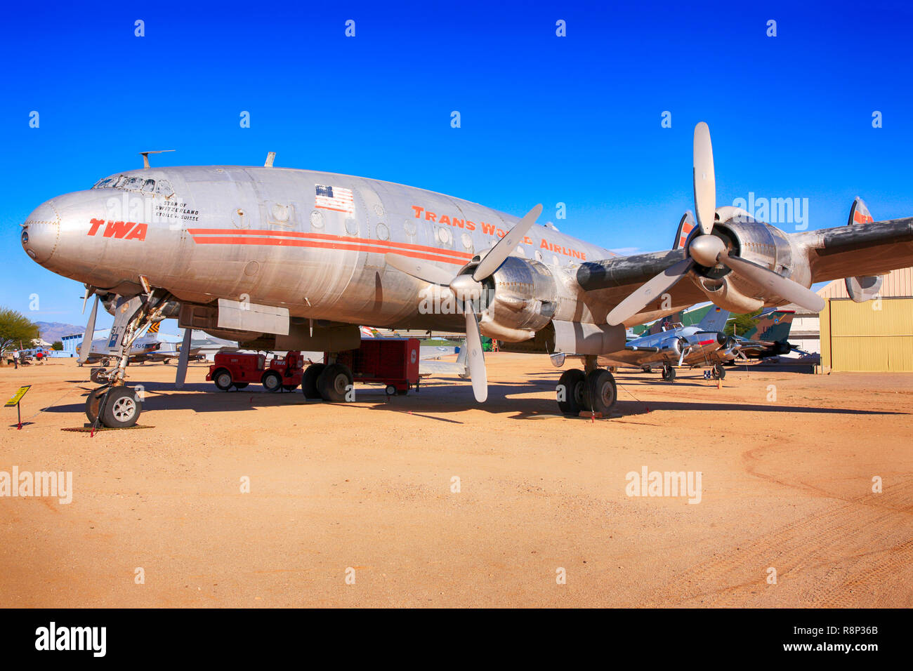 1950s TWA Lockheed Constellation on display at the Pima Air & Space Museum in Tucson, AZ Stock Photo