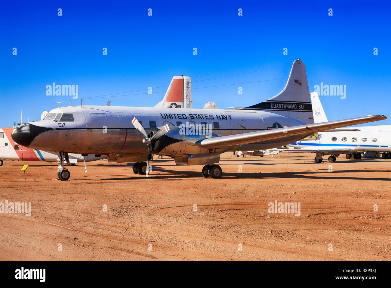 1954 Convair C-131 Samaritan transport plane on display at the Pima Air & Space Museum in Tucson, AZ Stock Photo