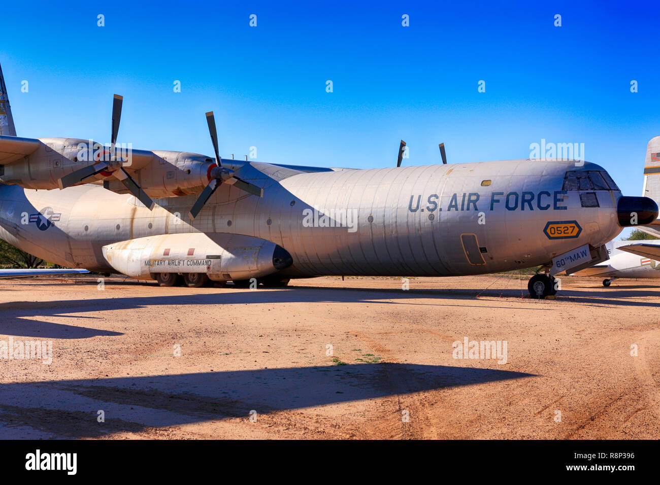 1956 Douglas C-133B Cargomaster plane on display at the Pima Air & Space Museum in Tucson, AZ Stock Photo