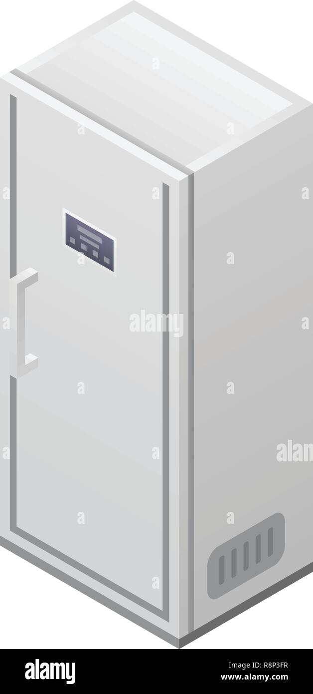 Modern fridge icon, isometric style Stock Vector