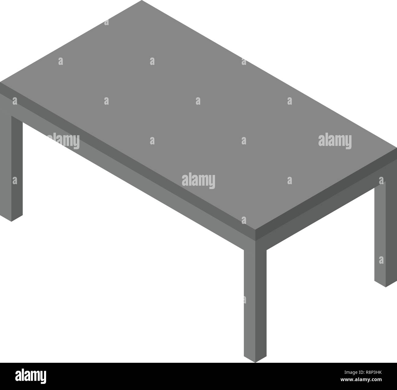 Grey table icon, isometric style Stock Vector