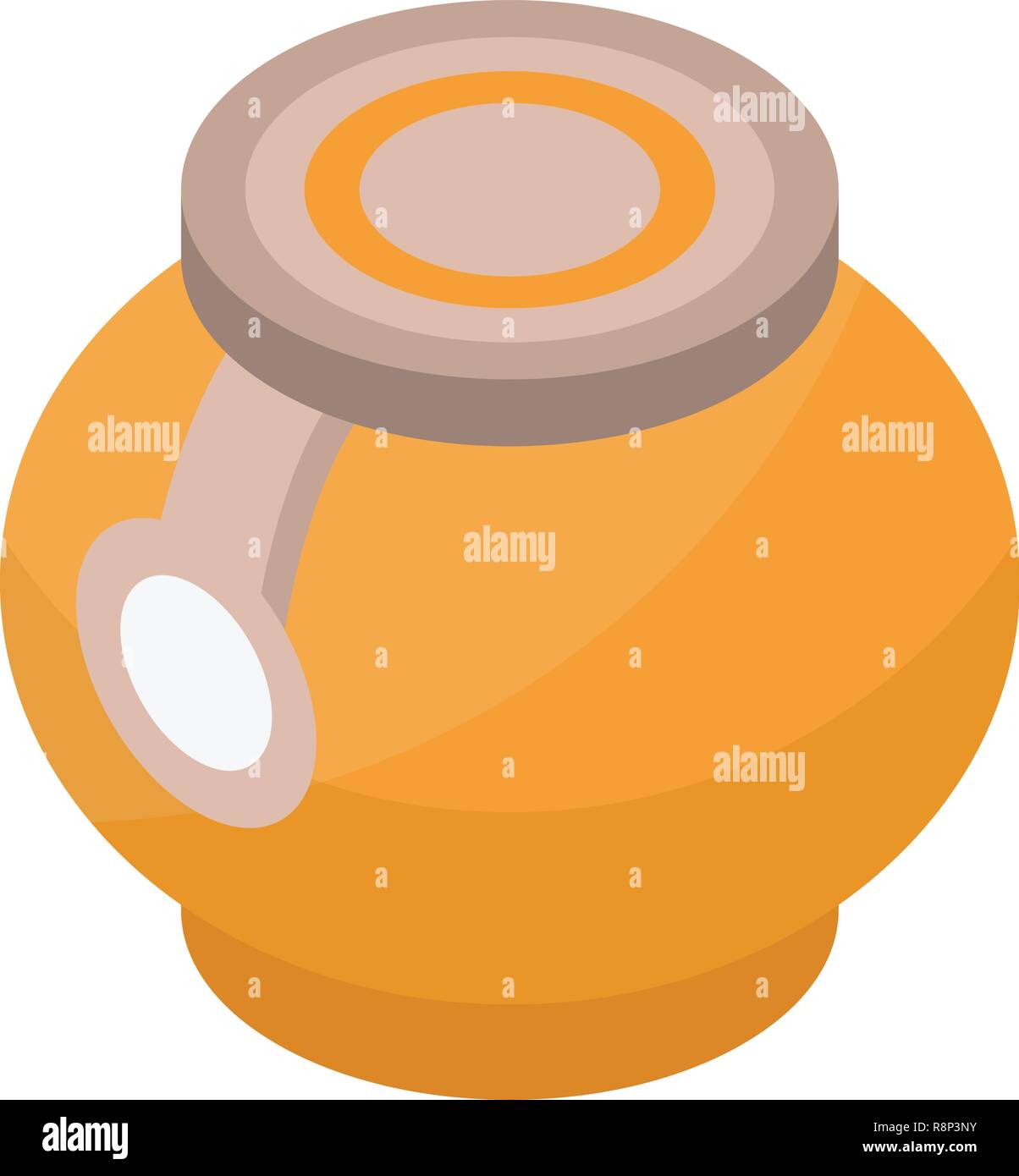 Premium honey jar icon, isometric style Stock Vector