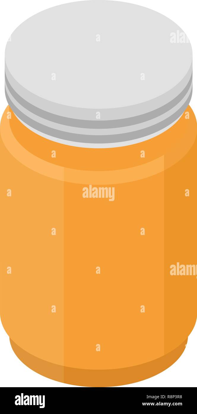 Honey jar icon, isometric style Stock Vector