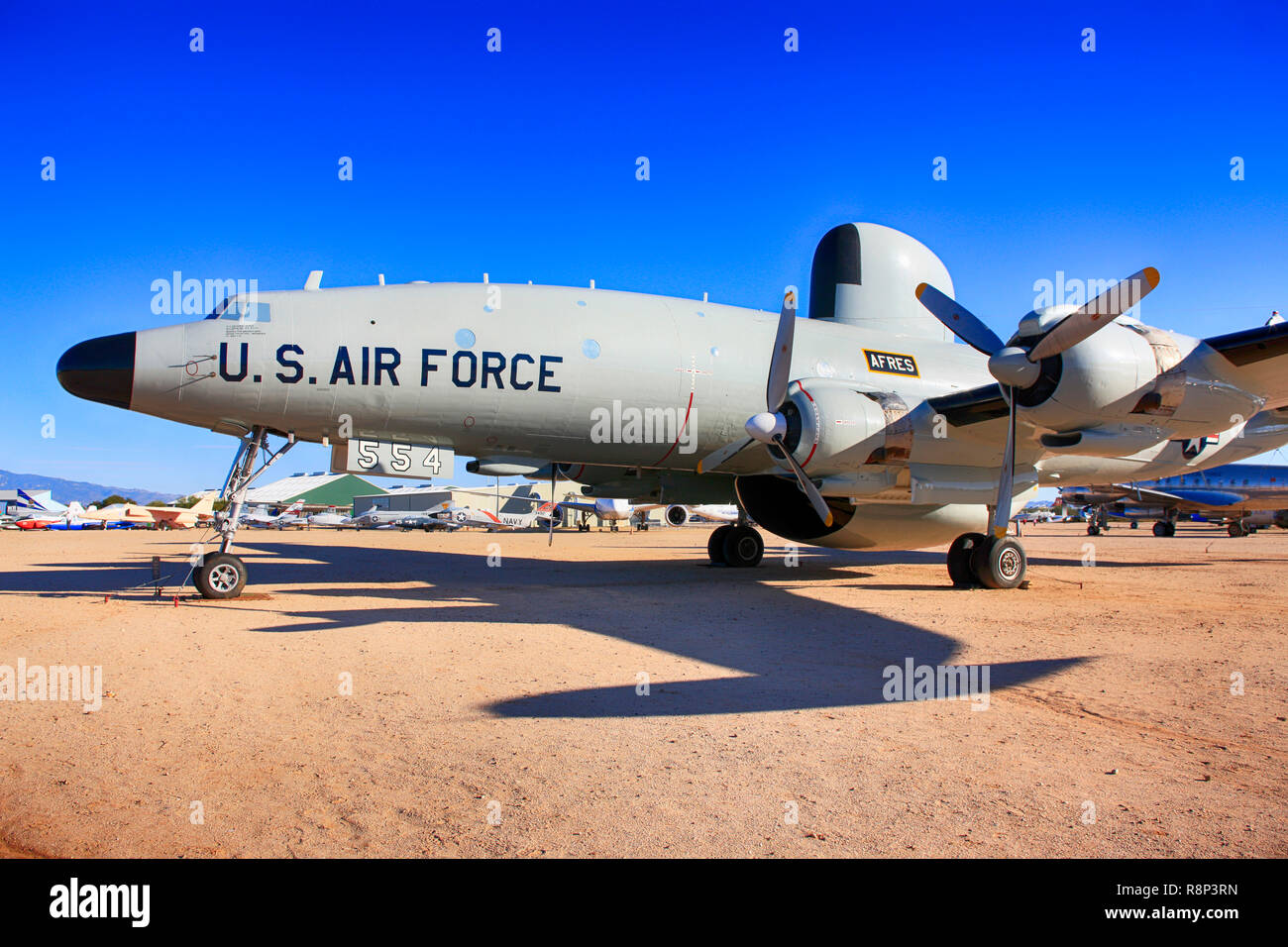 1950s Lockheed EC-121T Warning Star early warning plane on display at the Pima Air & Space Museum in Tucson, AZ Stock Photo