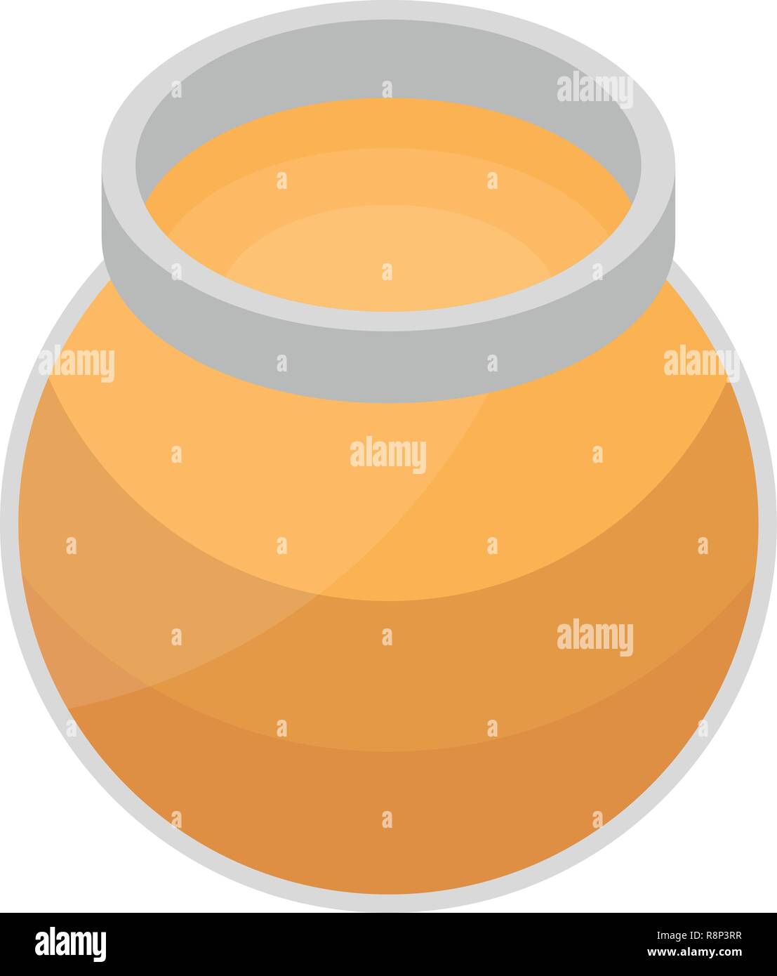 Open honey jar icon, isometric style Stock Vector