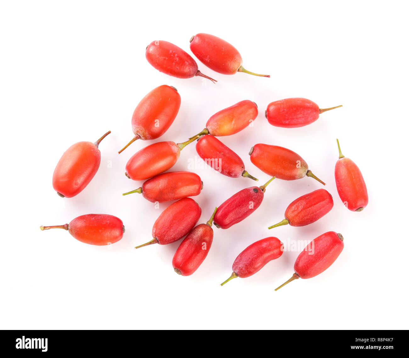 fresh barberry isolated on a white background. top view Stock Photo Alamy