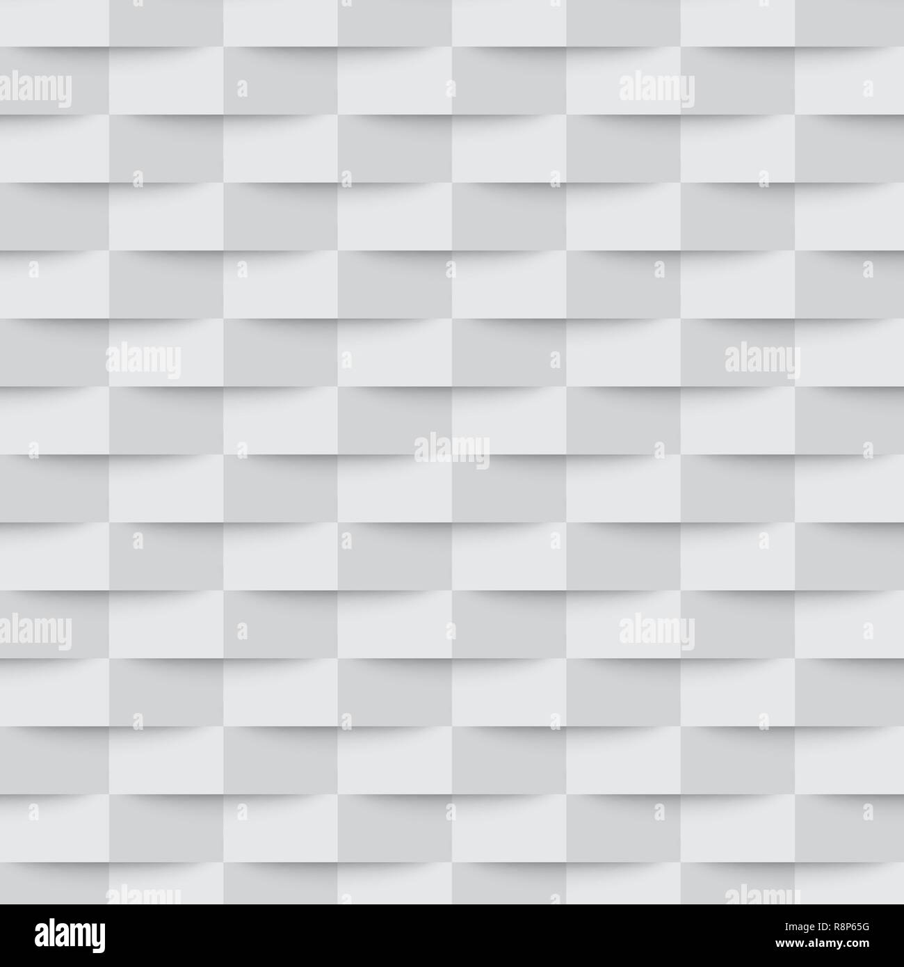 White geometric texture. Vector illustration. Abstract 3d background Stock Vector