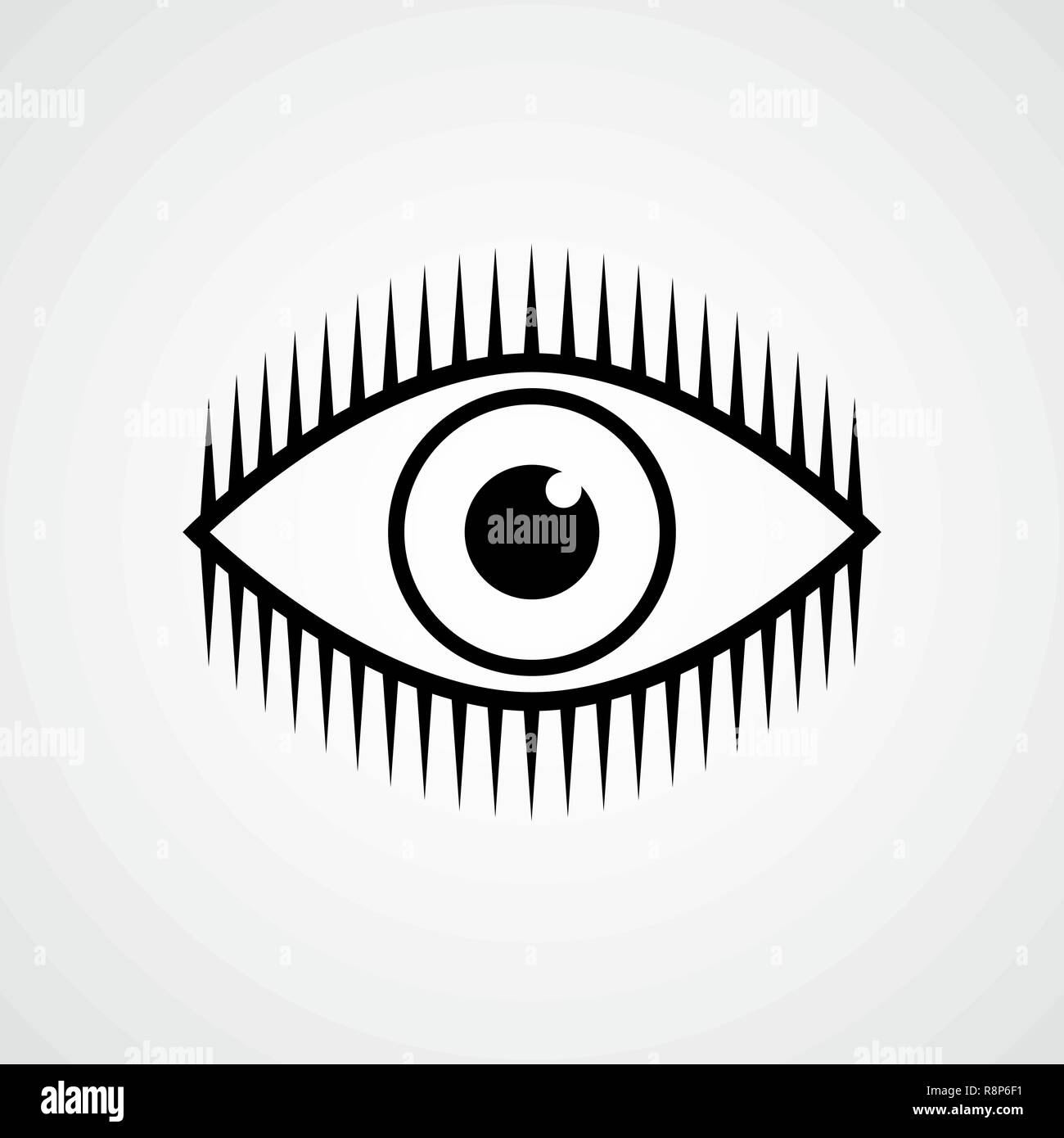 Eye icon. Vector illustration. Symbol of Eye in flat design Stock ...