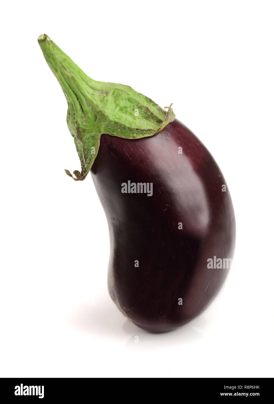 Eggplant or aubergine vegetable isolated on white background Stock Photo