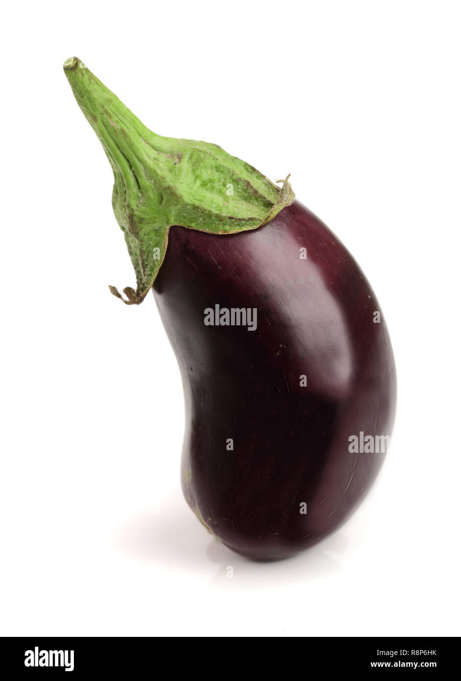 Eggplant or aubergine vegetable isolated on white background Stock