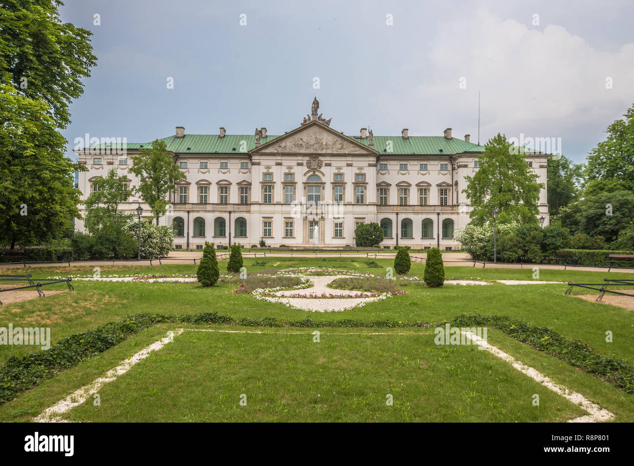 Lazienki Palace and Park in Warsaw Stock Photo