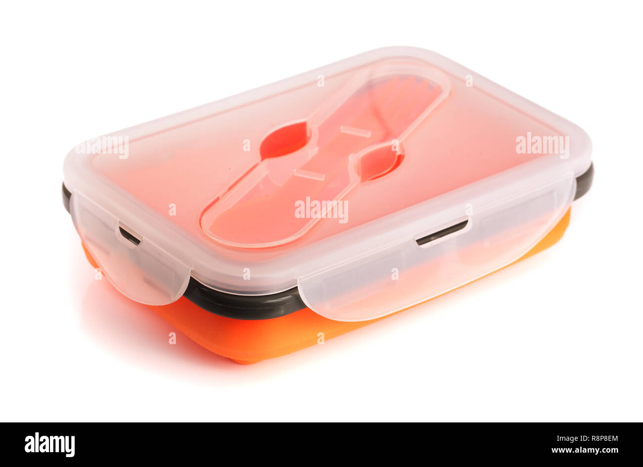 empty lunch box silicone isolated on white background Stock Photo Alamy