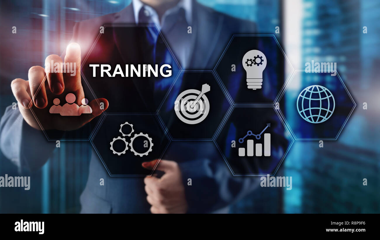 Training. Personal development.Business and education, E-Learning concept Stock Photo