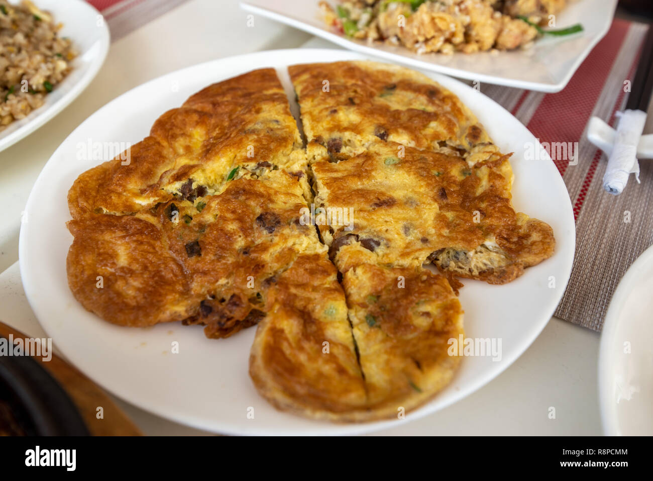 Hong Kong style egg & tuna pancake, Philippines Stock Photo Alamy