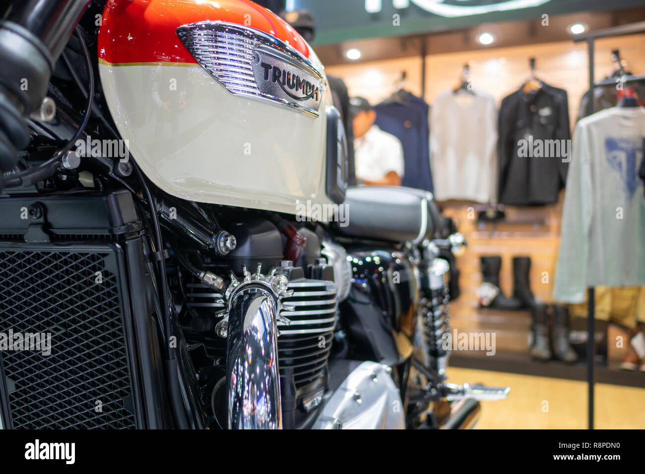 Bangkok, Thailand - November 30, 2018 : TRIUMPH Motocycle and TRIUMPH Shop  at Thailand International Motor Expo 2018 on Nov 30,2018 in Bangkok, Thail  Stock Photo - Alamy