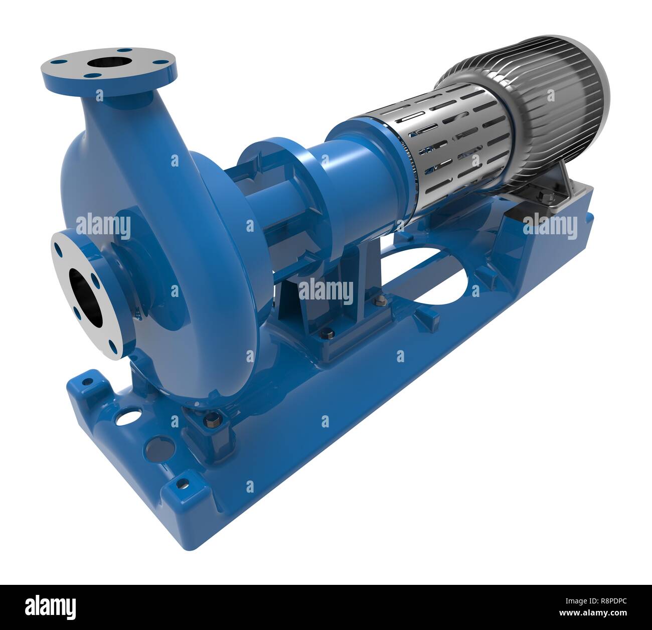 Blue electric water pump, 3D illustration Stock Photo - Alamy