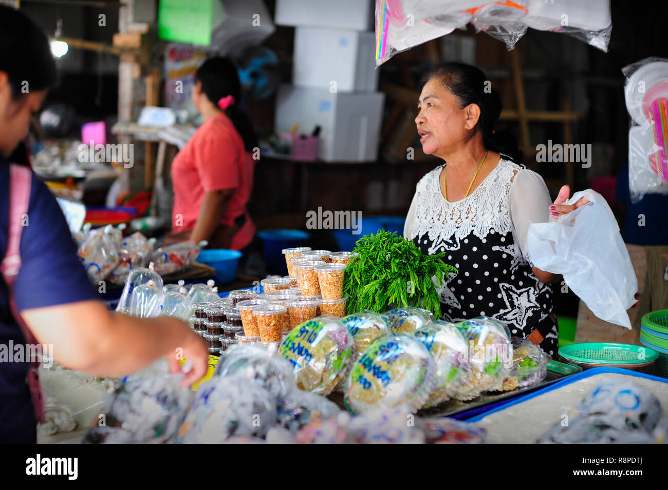 Samaesarn Seafood Market Sattahip Thailand Stock Photo