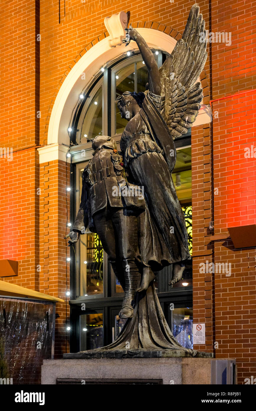 angel, bc, British Columbia, fallen soldier, Vancouver Stock Photo