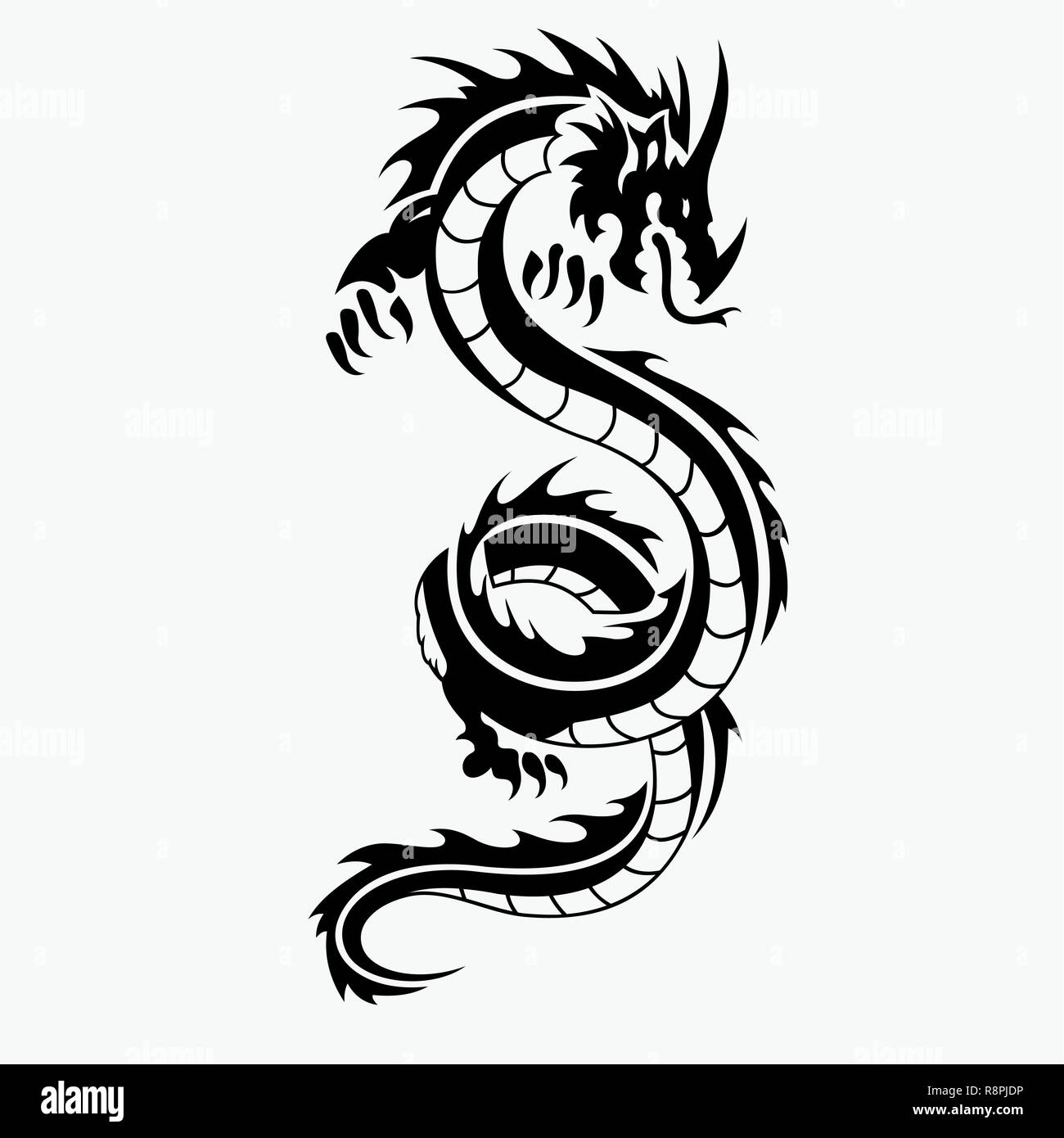 Japanese Dragon Tattoo High Resolution Stock Photography And Images Alamy