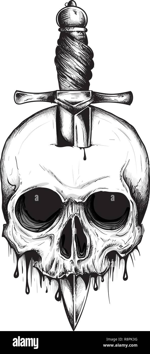 Simple Skull hand Drawing Line doodle. Illustration Good for design tshirt  and simple tattoos 30527999 Vector Art at Vecteezy