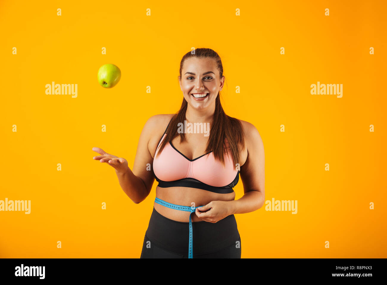 Woman Measure Her Huge Breasts Measuring Tape Pink Background Stock Photo  by ©VGeorgiev 564358350