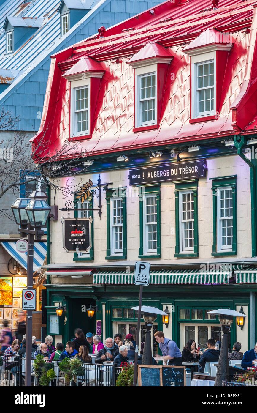 Canada, Quebec, Quebec City, Hotel Auberge du Tresor and Bistro 1640 Stock Photo
