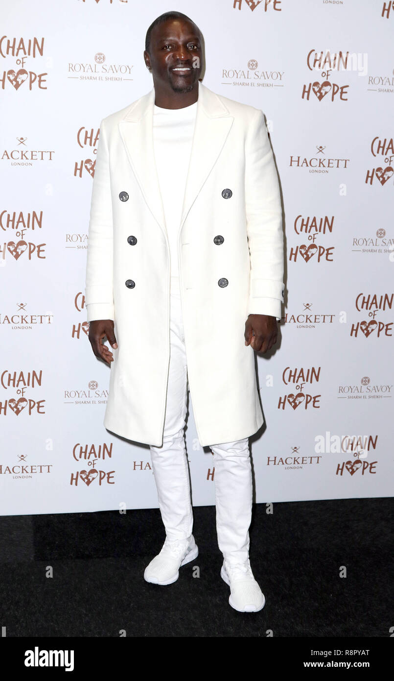 Nov 16, 2018  - Akon attending Chain of Hope Gala Ball, Old Billingsgate in London, UK Stock Photo