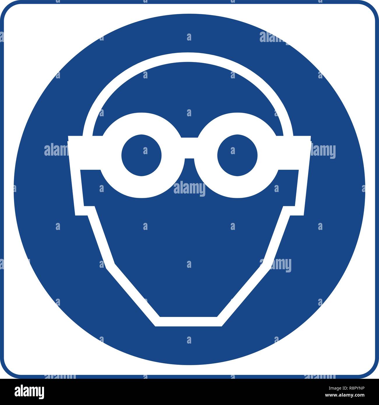 Mandatory Signs - Eye Protection Must Be Worn In This Area Stock Vector ...