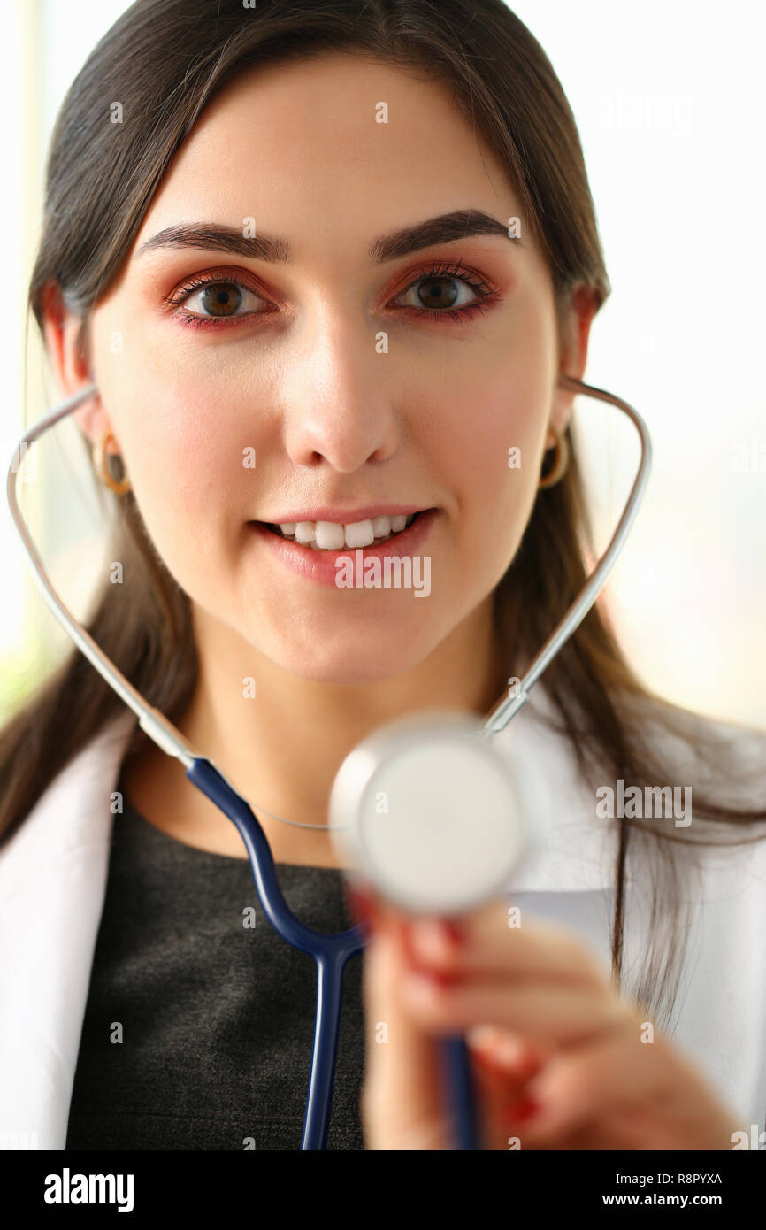 Portrait beautiful smiling female doctor hi-res stock photography and ...