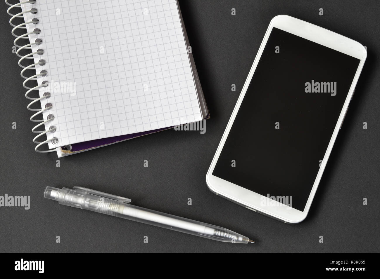 mobile writing pad black white modern technology pen Stock Photo