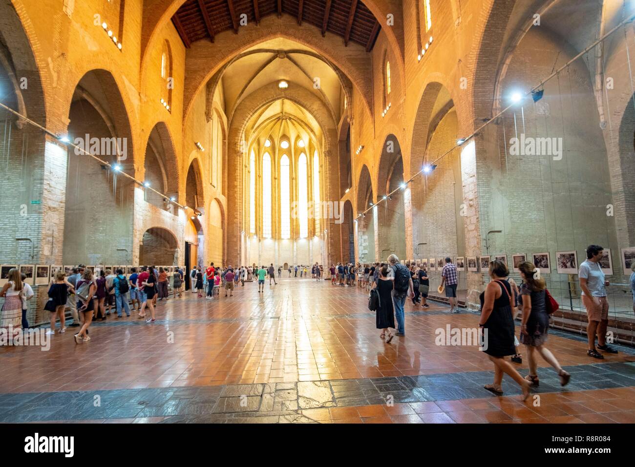France, Pyrenees Orientales, Perpignan, historic center, Seant Jean  district, Dominican church during the VISA Festival of Photojournalism  Stock Photo - Alamy