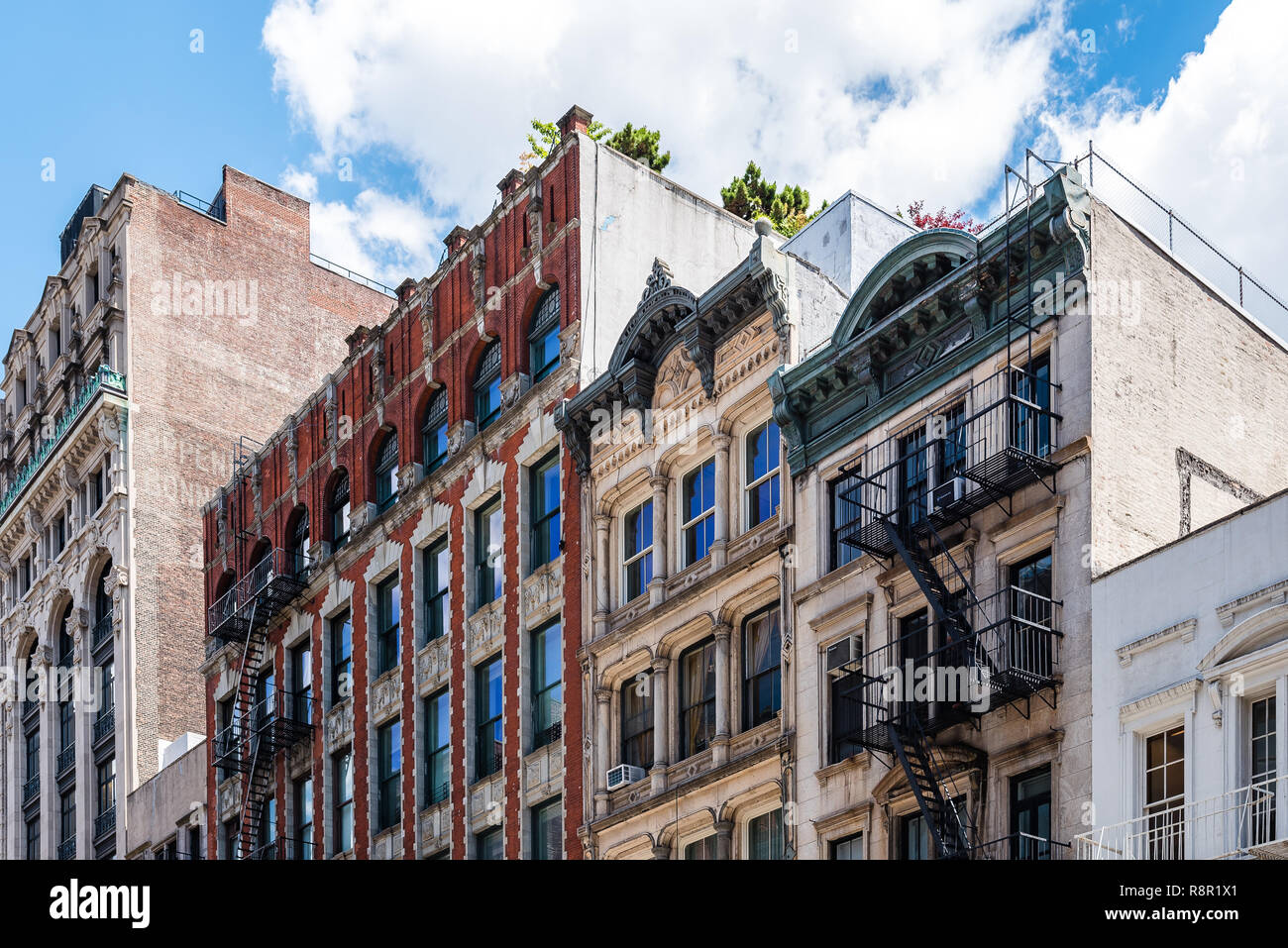 Typical buildings in Soho Cast Iron historic District in New York City Stock Photo