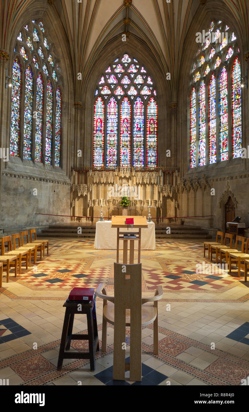 The Lady Chapel, Wells Cathedral. Wells, Somerset, UK Stock Photo