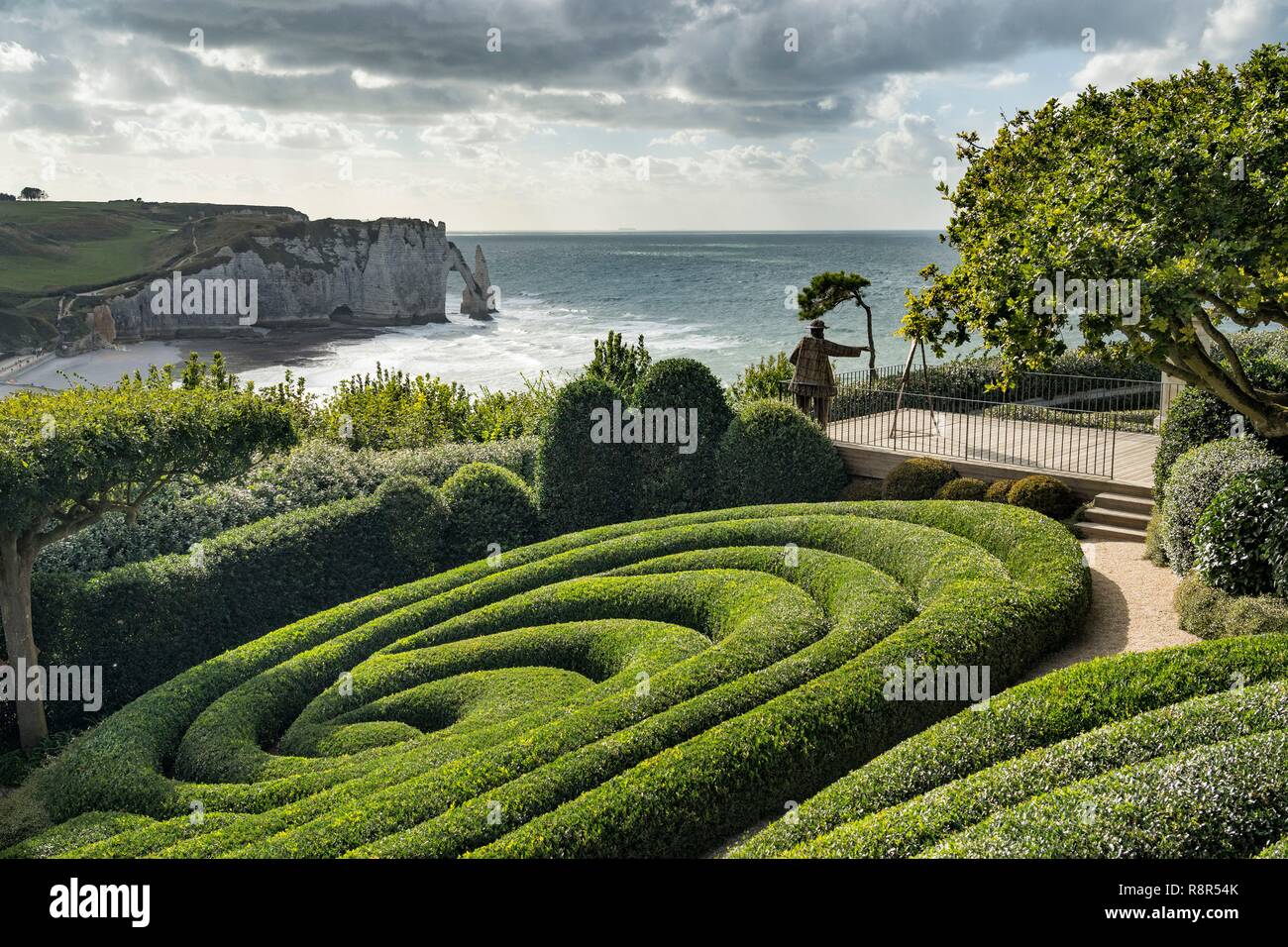 France, Seine Maritime, Etretat, Etretat garden Stock Photo Alamy