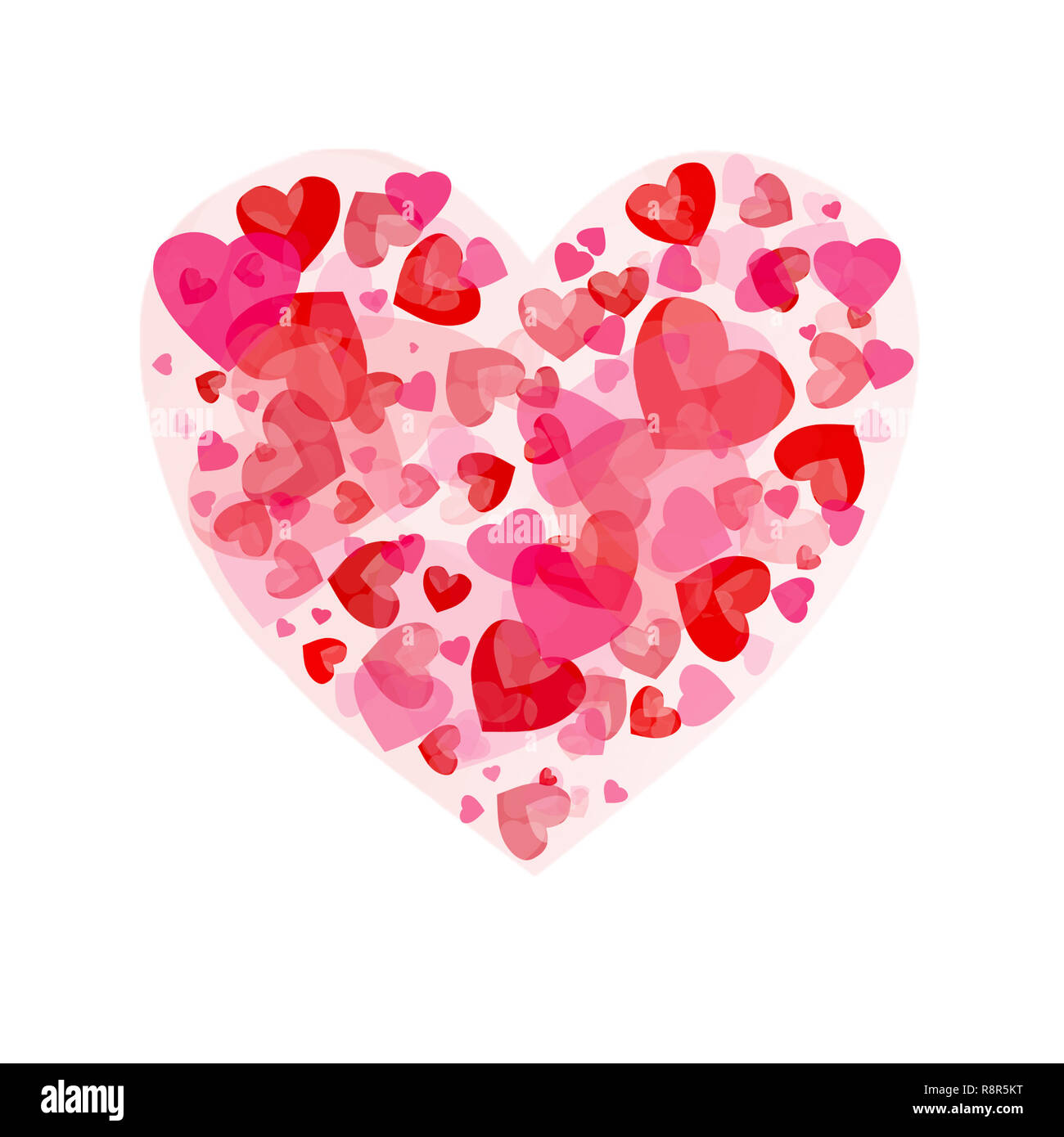red heart made from many little hearts. Symbol of and Valentines day Stock Photo - Alamy