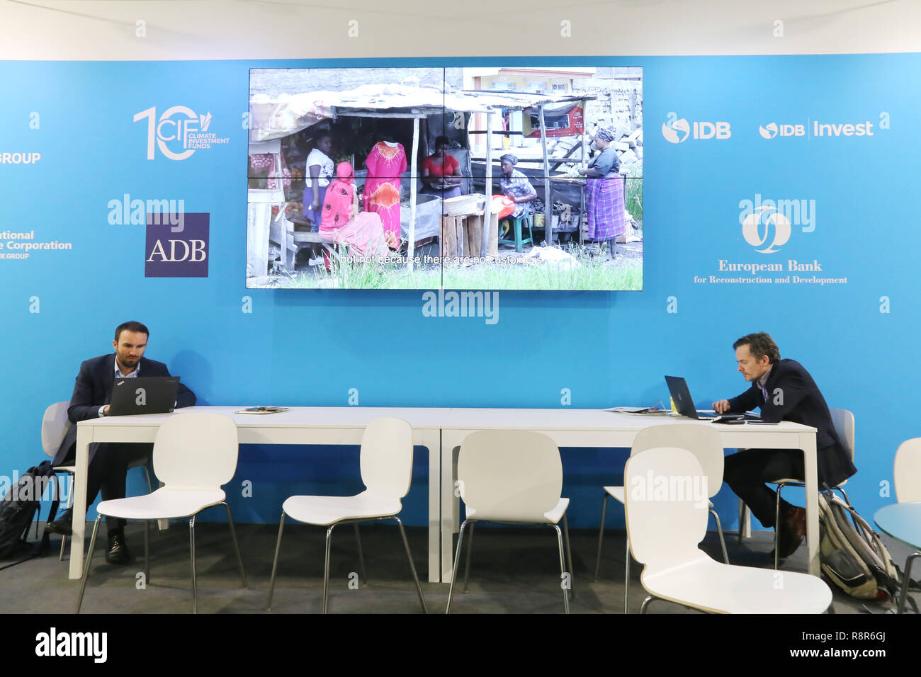 Men Working In World Bank Group Pavilion Cop24 On December 14