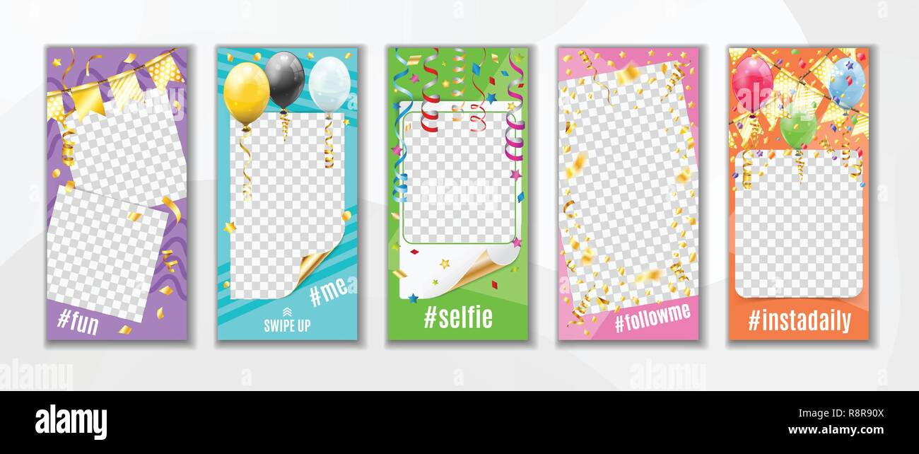 Instagram Stories Templates Stock Vector