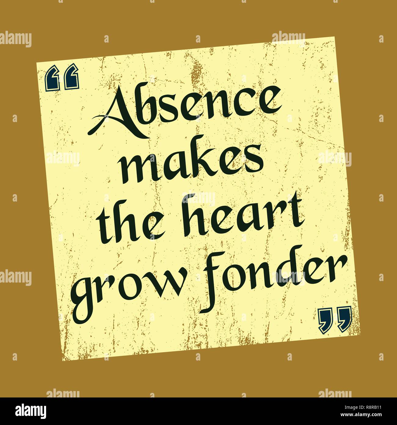 Absence Makes The Heart Grow Fonder High Resolution Stock Photography And Images Alamy