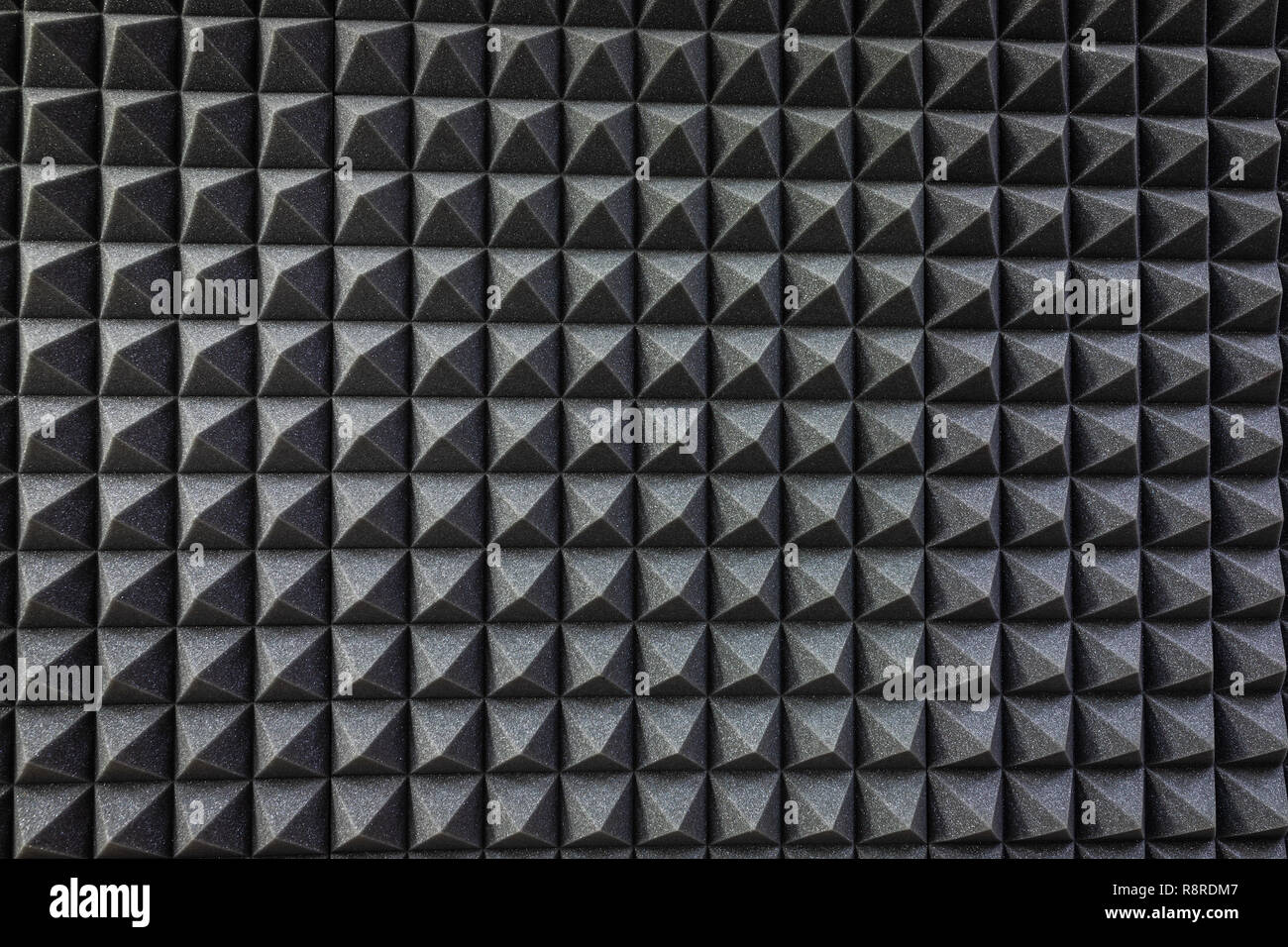 Foam soundproofing coating closeup. Recording studio details Stock