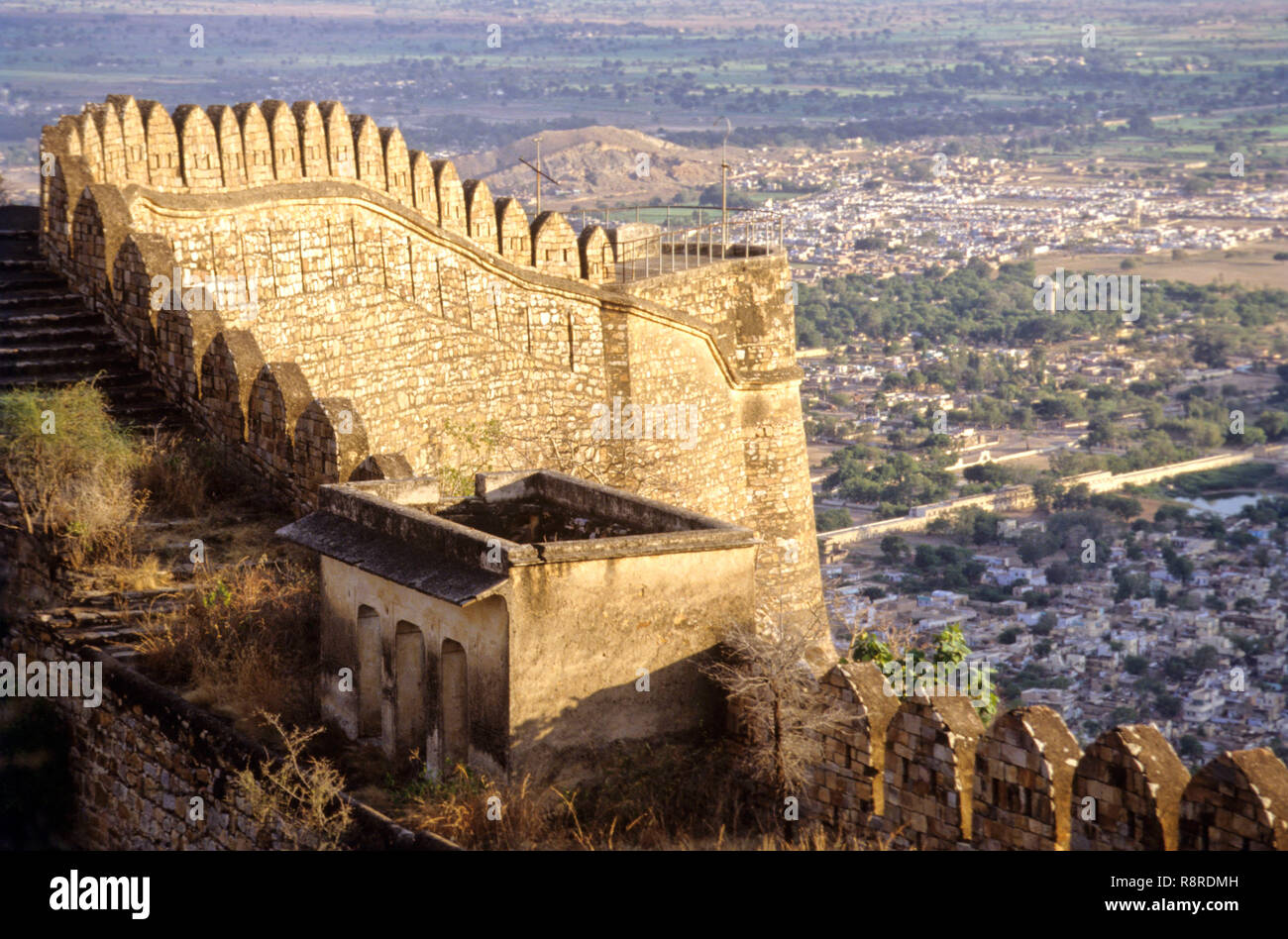 300 meters high fort, Alwar, Rajasthan, india Stock Photo